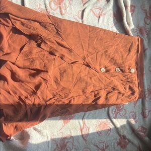 Rust Orange Buttoned Skirt